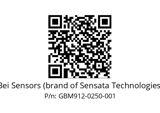  GBM9_12//5G51//00250//G1A// Bei Sensors (brand of Sensata Technologies) GBM912-0250-001