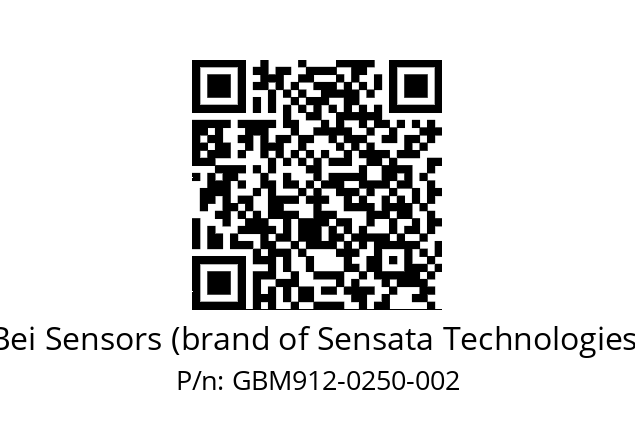  GBM9_12//5G59//00250//G6A// Bei Sensors (brand of Sensata Technologies) GBM912-0250-002