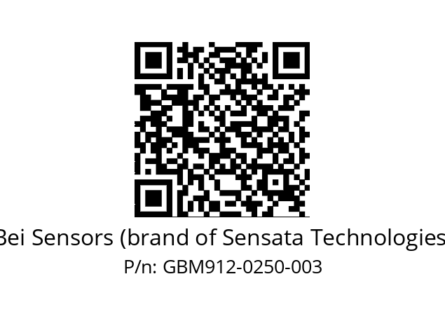  GBM9_12//5G59//00250//G3A020// Bei Sensors (brand of Sensata Technologies) GBM912-0250-003