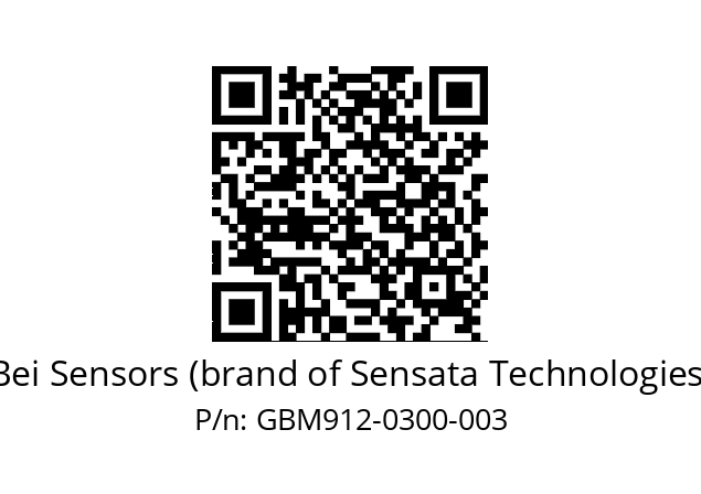  GBM9_12//5G59//00300//G6R// Bei Sensors (brand of Sensata Technologies) GBM912-0300-003