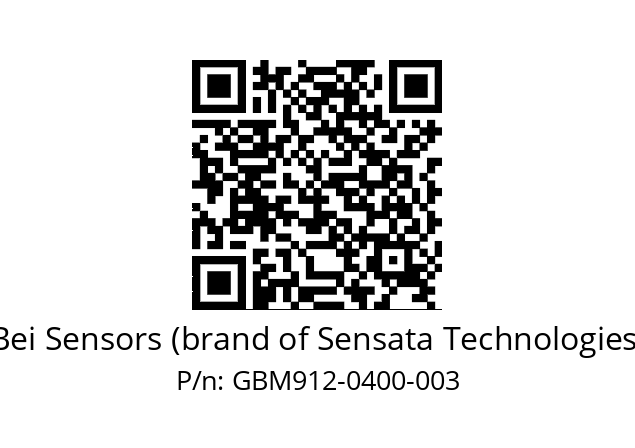  GBM9_12//5G5A//00400//G6R// Bei Sensors (brand of Sensata Technologies) GBM912-0400-003