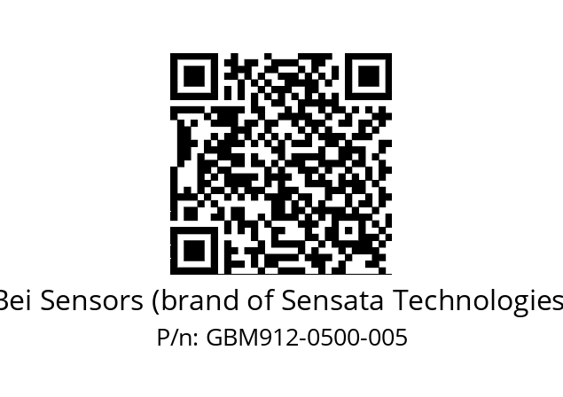  GBM9_12//5G59//00500//G6R// Bei Sensors (brand of Sensata Technologies) GBM912-0500-005