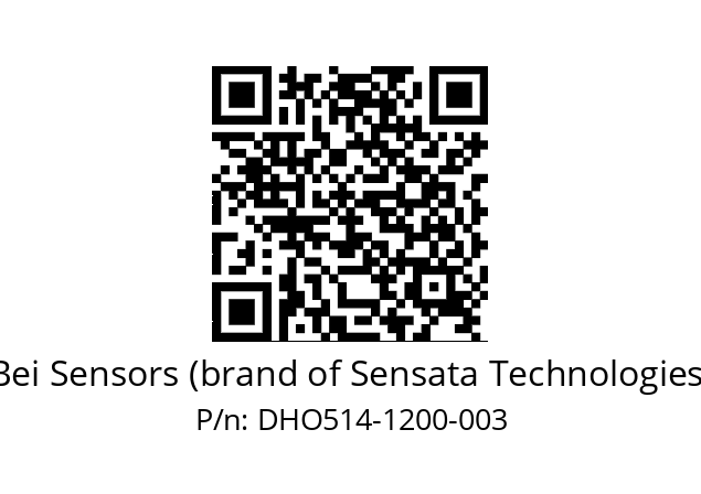  DHO5_14//RG59//01200//G6R//--DD-- Bei Sensors (brand of Sensata Technologies) DHO514-1200-003