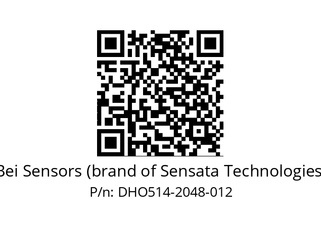  DHO5_14//5GT9//02048//G6R// Bei Sensors (brand of Sensata Technologies) DHO514-2048-012