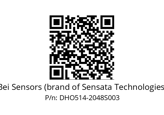  DHO5S14//5GT9//02048//G3R003/0L/--DD-- Bei Sensors (brand of Sensata Technologies) DHO514-2048S003