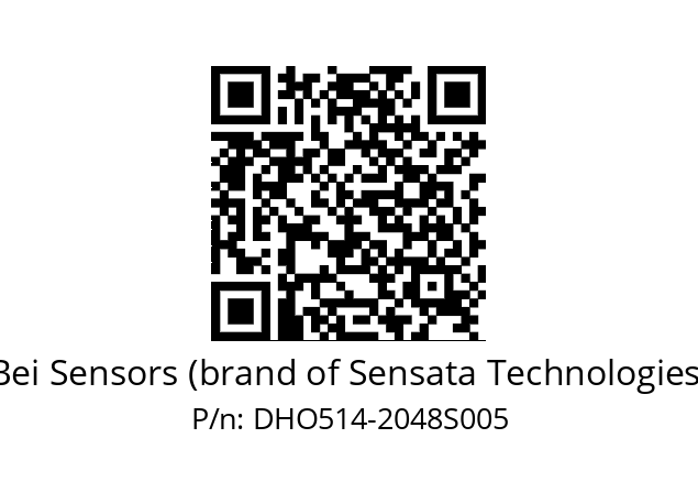  DHO5S14/OM/5GT9//02048//G3R020//--DK-- Bei Sensors (brand of Sensata Technologies) DHO514-2048S005