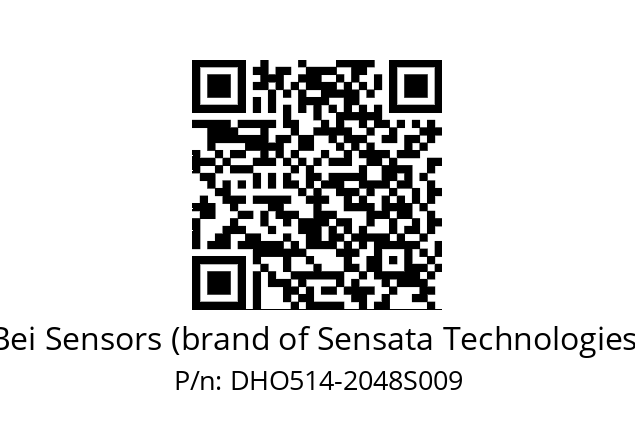  DHO5S14/OM/RG29//02048//G6R// Bei Sensors (brand of Sensata Technologies) DHO514-2048S009