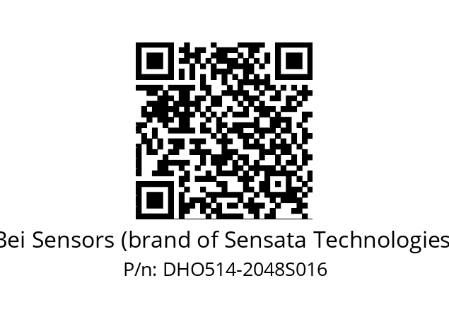  DHO5S14//2G29//02048//G3R004/0B/--DD-- Bei Sensors (brand of Sensata Technologies) DHO514-2048S016