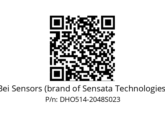  DHO5S14//2G29//02048//G3R005/0L/--DS-- Bei Sensors (brand of Sensata Technologies) DHO514-2048S023