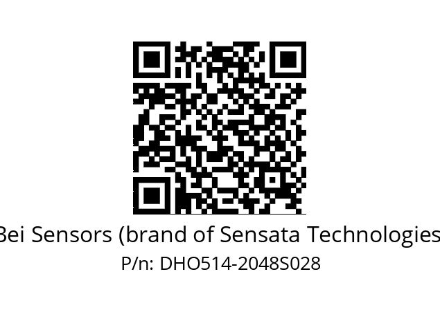  DHO5S14//2G29//02048//G3R010/0L/--DD-- Bei Sensors (brand of Sensata Technologies) DHO514-2048S028