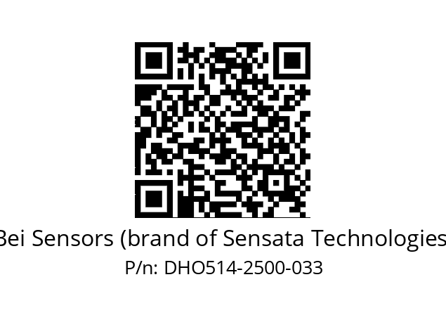  DHO5_14//RG29//02500//G3R010//--DD-- Bei Sensors (brand of Sensata Technologies) DHO514-2500-033