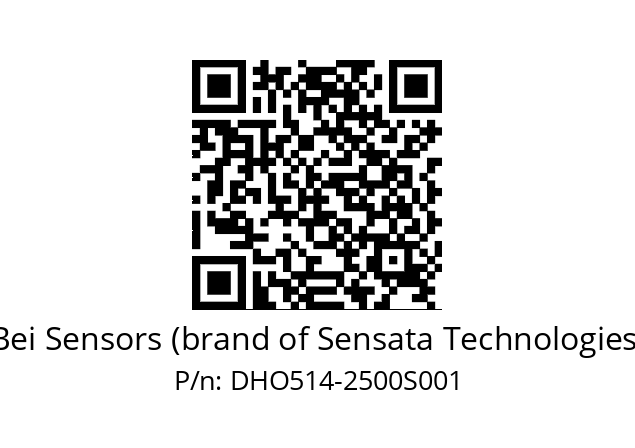  DHO5S14//RG54//02500//G2R/0E/--DD-- Bei Sensors (brand of Sensata Technologies) DHO514-2500S001