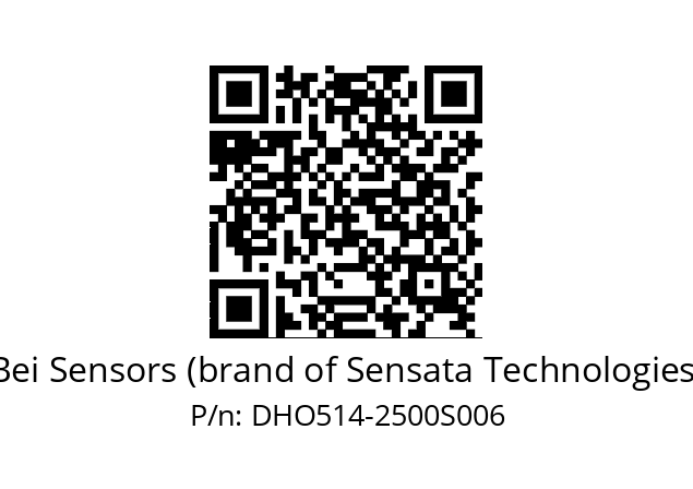  DHO5S14//RG29//02500//G3R004/0B/--DD-- Bei Sensors (brand of Sensata Technologies) DHO514-2500S006