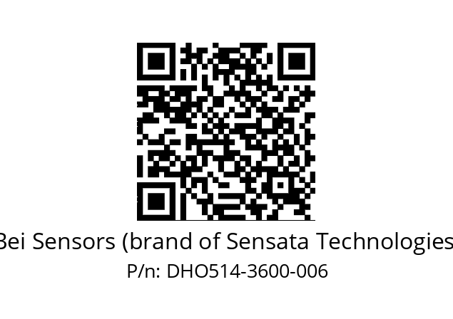  DHO5S14//2G29//03600//GPR010/10/ Bei Sensors (brand of Sensata Technologies) DHO514-3600-006