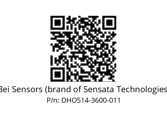  DHO5_14//2G29//03600//G6R// Bei Sensors (brand of Sensata Technologies) DHO514-3600-011