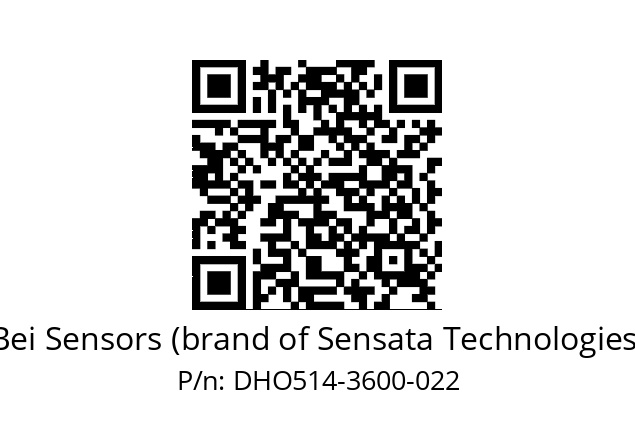  DHO5_14//2G29//03600//G3R020//--DD-- Bei Sensors (brand of Sensata Technologies) DHO514-3600-022