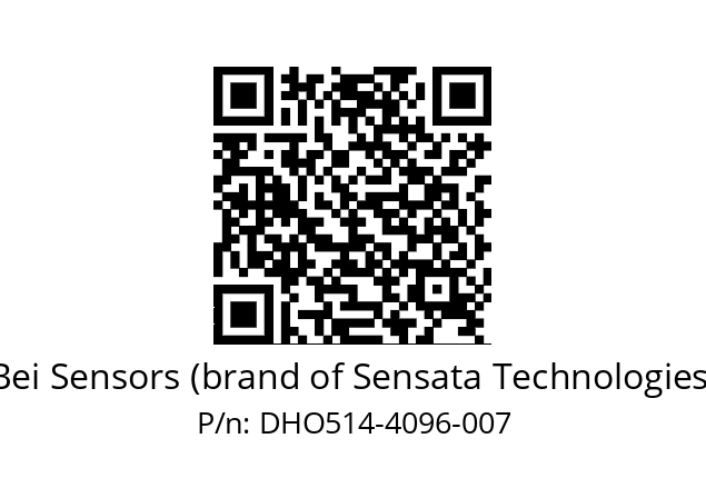  DHO5_14//RP29//04096//G3R020//--DD-- Bei Sensors (brand of Sensata Technologies) DHO514-4096-007