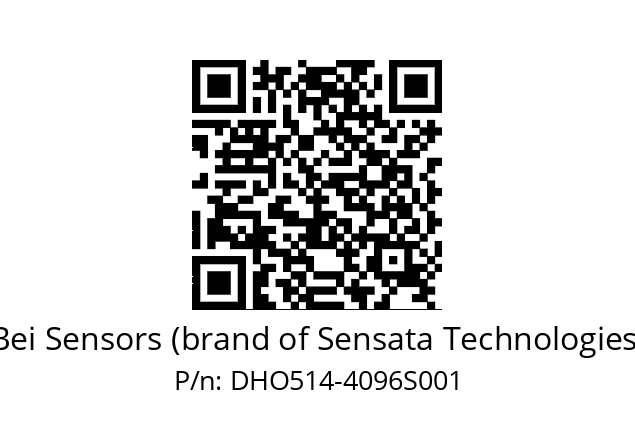  DHO5S14//2G29//04096//G3R003/0L/--DD-- Bei Sensors (brand of Sensata Technologies) DHO514-4096S001