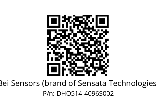  DHO5S14//2G27//04096//G3R020/0E/--DL-- Bei Sensors (brand of Sensata Technologies) DHO514-4096S002