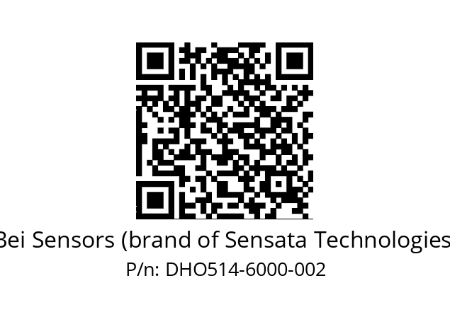  DHO5_14//2G29//06000//GDR//--DS-- Bei Sensors (brand of Sensata Technologies) DHO514-6000-002