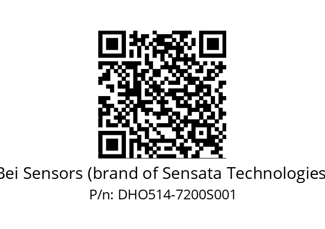  DHO5S14//RG58//07200//G6R/0E/--DD-- Bei Sensors (brand of Sensata Technologies) DHO514-7200S001