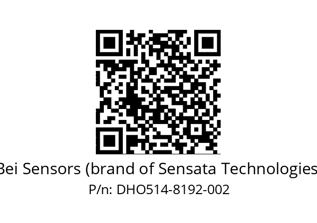  DHO5_14//RG29//08192//G3R020// Bei Sensors (brand of Sensata Technologies) DHO514-8192-002