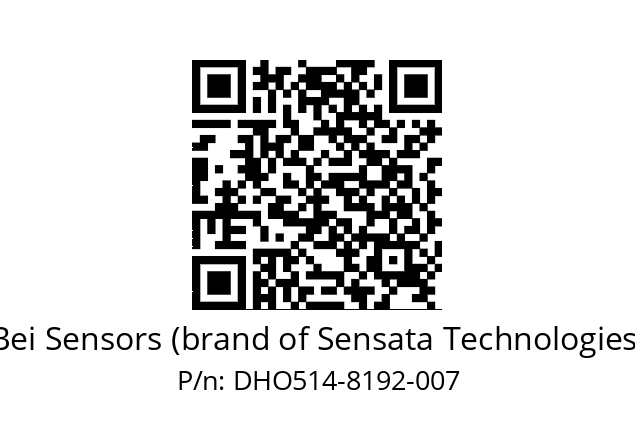  DHO5_14//RG29//08192//G6R//--DD-- Bei Sensors (brand of Sensata Technologies) DHO514-8192-007