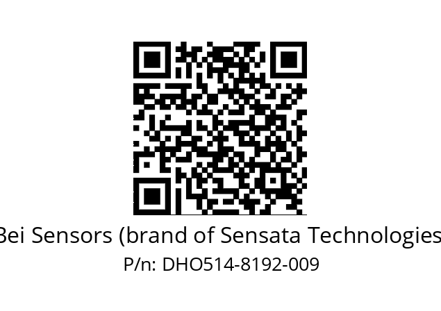  DHO5_14//RG29//08192//G3R005// Bei Sensors (brand of Sensata Technologies) DHO514-8192-009