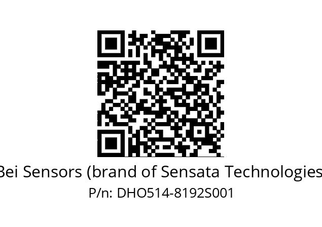  DHO5S14/0B/RG29//08192//G3R020// Bei Sensors (brand of Sensata Technologies) DHO514-8192S001