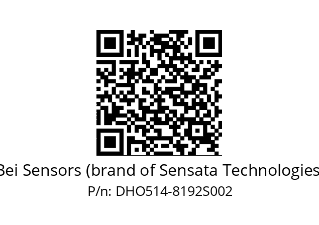  DHO5S14/0B/RG29//08192//G6R// Bei Sensors (brand of Sensata Technologies) DHO514-8192S002