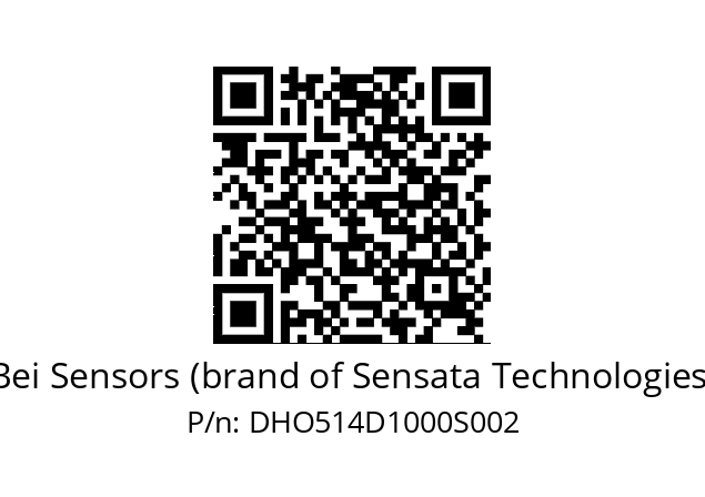  DHO5S14/OM/RG29//10000//G6R//--DK-- Bei Sensors (brand of Sensata Technologies) DHO514D1000S002