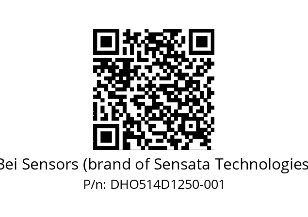  DHO5_14//RG29//12500//G6R//--DS-- Bei Sensors (brand of Sensata Technologies) DHO514D1250-001