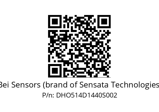  DHO5S14//RG2N/S4/14400//G3R020// Bei Sensors (brand of Sensata Technologies) DHO514D1440S002