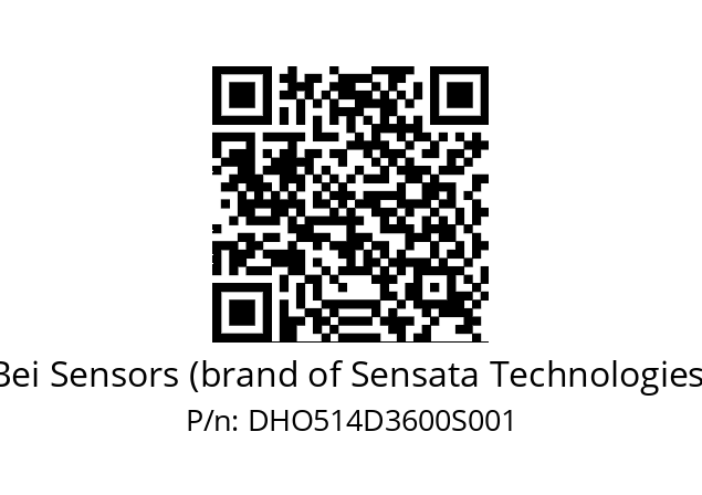  DHO5S14/OM/2G29//36000//G6R//--DK-- Bei Sensors (brand of Sensata Technologies) DHO514D3600S001