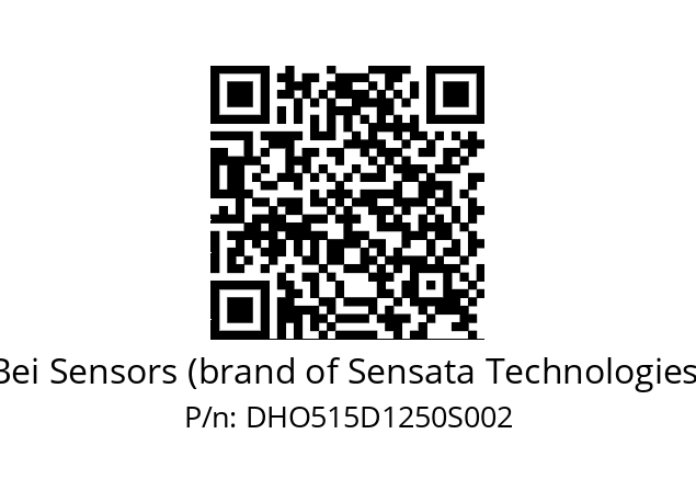  DHO5S15/OM/2G29//12500//G3R020//--DK-- Bei Sensors (brand of Sensata Technologies) DHO515D1250S002