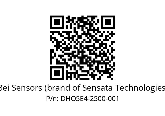  DHO5_E4//RG51//02500//E1R003//D0D9-- Bei Sensors (brand of Sensata Technologies) DHO5E4-2500-001