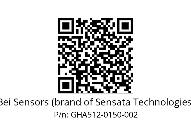  GHA5_12//2G27//00150//G6R// Bei Sensors (brand of Sensata Technologies) GHA512-0150-002