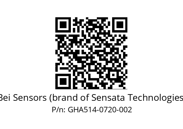  GHA5_14//2G29//00720//G6R// Bei Sensors (brand of Sensata Technologies) GHA514-0720-002