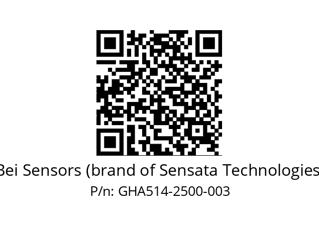  GHA5_14//5G59//02500//G6R// Bei Sensors (brand of Sensata Technologies) GHA514-2500-003