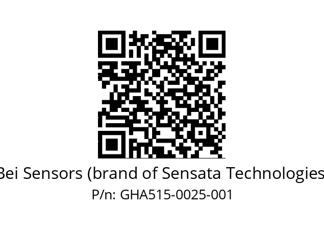  GHA5_15//5G59//00025//G3R020// Bei Sensors (brand of Sensata Technologies) GHA515-0025-001