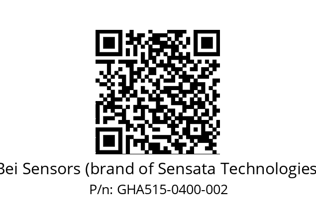  GHA5_15//5G52//00400//G2R// Bei Sensors (brand of Sensata Technologies) GHA515-0400-002