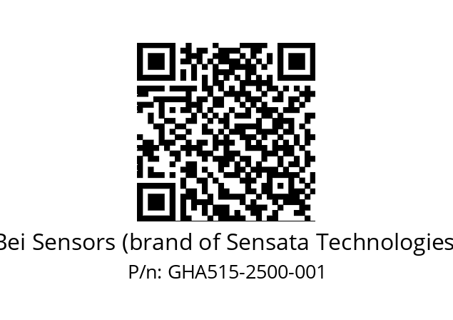  GHA5_15//2G29//02500//G6R// Bei Sensors (brand of Sensata Technologies) GHA515-2500-001