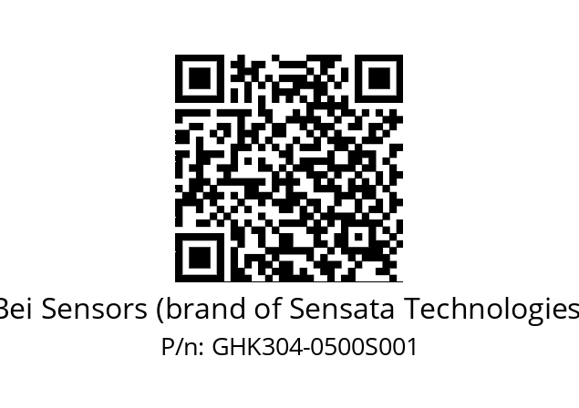  GHK3S04//2G28//00500//G3D010//----9N Bei Sensors (brand of Sensata Technologies) GHK304-0500S001