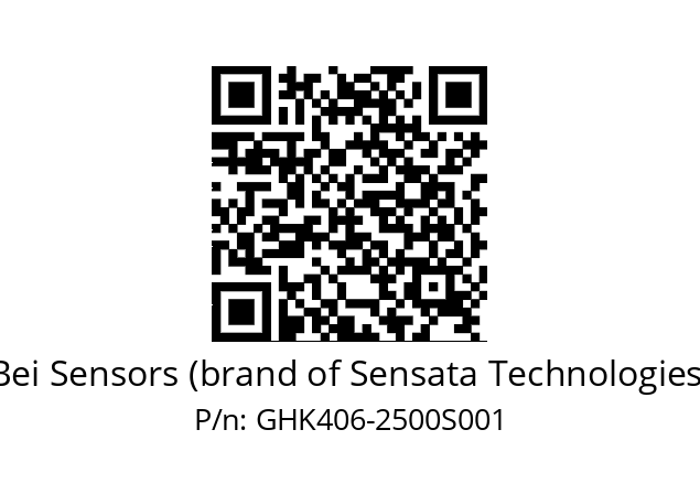  GHK4S06//9G59//02500//G3A010/06/--D7-- Bei Sensors (brand of Sensata Technologies) GHK406-2500S001