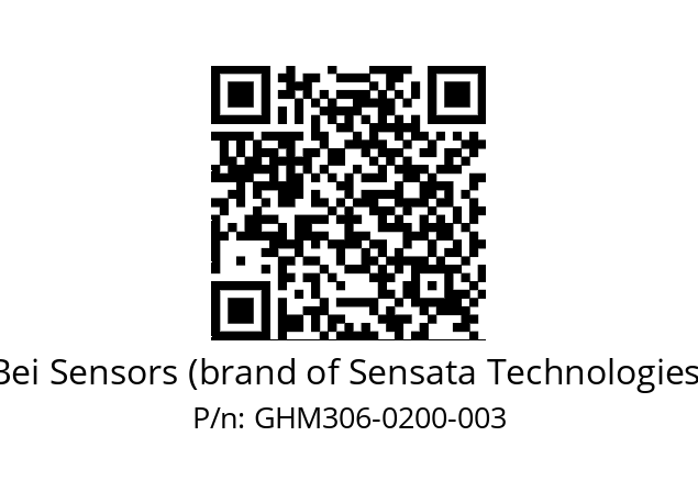  GHM3_06//PG51//00200//GLA// Bei Sensors (brand of Sensata Technologies) GHM306-0200-003