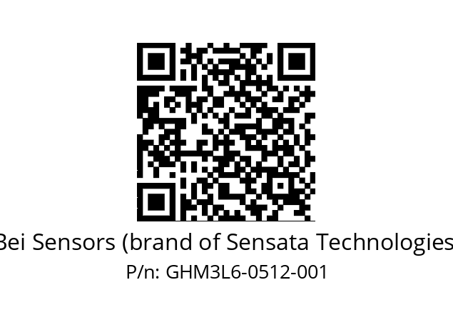  GHM3_L6//PG59//00512//G3D010// Bei Sensors (brand of Sensata Technologies) GHM3L6-0512-001