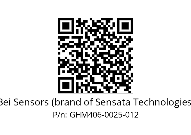  GHM4_06//PG59//00025//G3R005// Bei Sensors (brand of Sensata Technologies) GHM406-0025-012