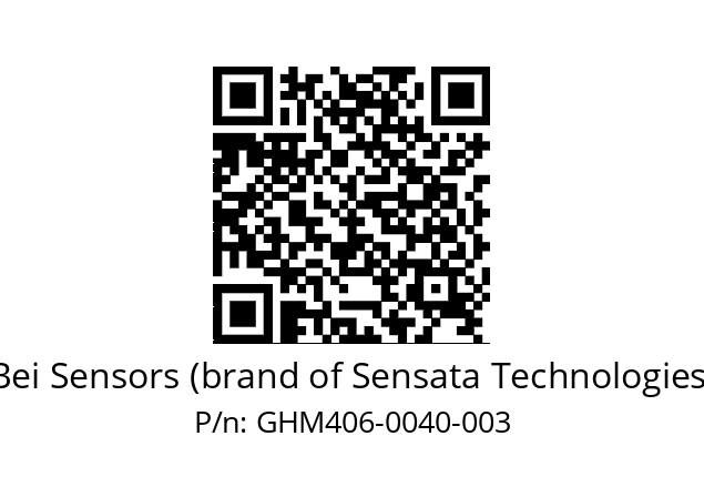  GHM4_06//5G52//00040//G2A// Bei Sensors (brand of Sensata Technologies) GHM406-0040-003