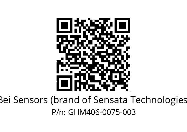  GHM4_06//5G59//00075//G3R005// Bei Sensors (brand of Sensata Technologies) GHM406-0075-003