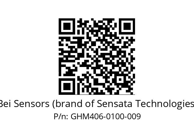  GHM4_06//5G55//00100//G3A005// Bei Sensors (brand of Sensata Technologies) GHM406-0100-009